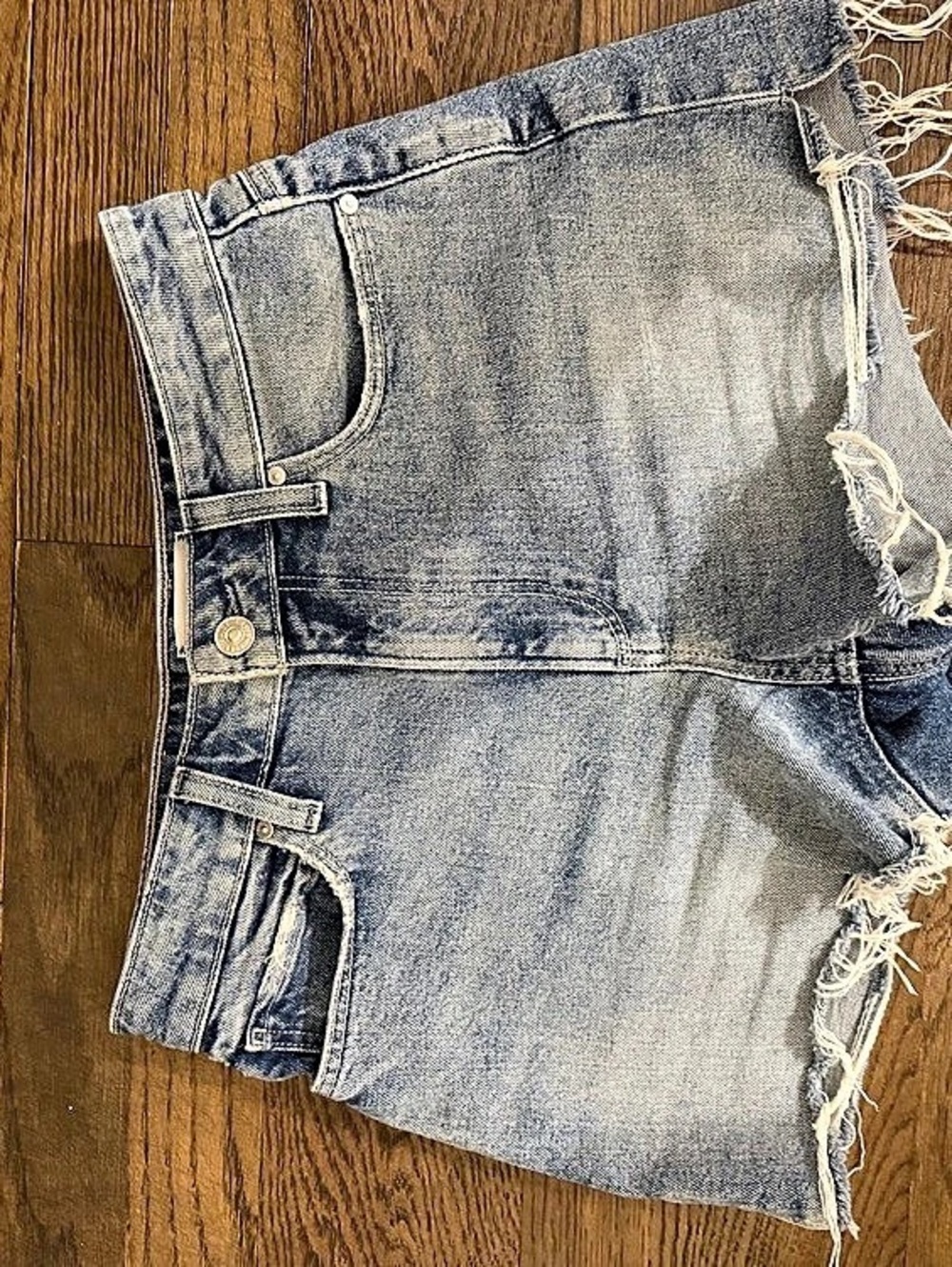 Paige Dani Cutoff Denim Shorts Blue Waist 25